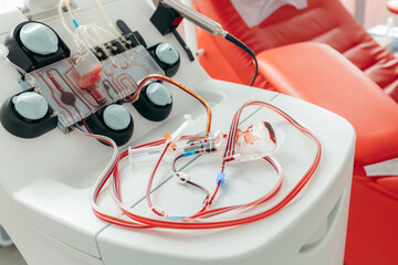 Medical center of donating blood 