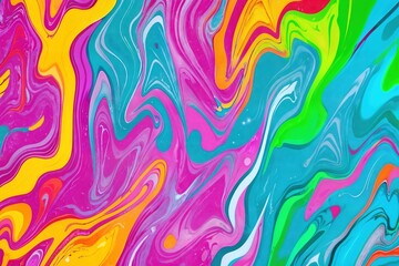 Fototapeta na wymiar Liquid paints stains, fluid art abstract background. Ai generative