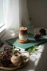 Delicious cup of coffee in an aesthetic setting.