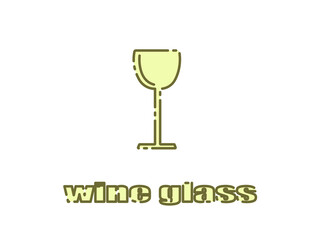ワイングラス　緑