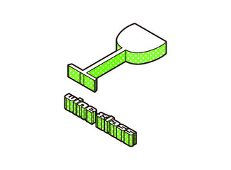 ワイングラス　緑