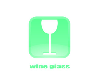 ワイングラス　緑