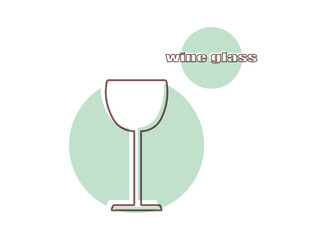 ワイングラス　緑