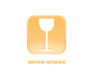 ワイングラス　橙