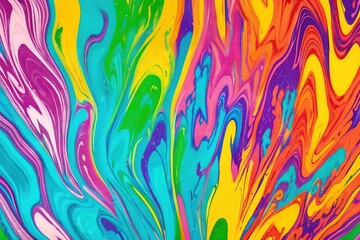 Liquid paints stains, fluid art abstract background. Ai generative