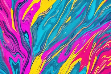 Naklejka premium Liquid paints stains, fluid art abstract background. Ai generative