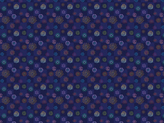 アナログタッチの花火イラスト素材