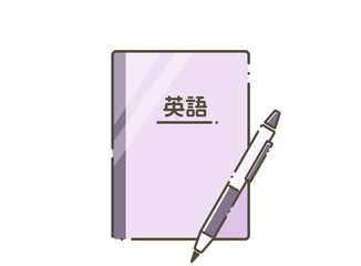 英語ノートとペン
