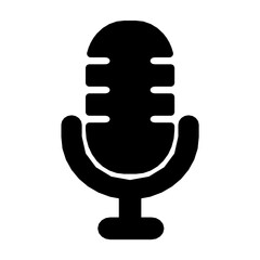 microphone icon on black