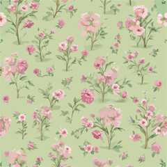 Seamless patterns of flowers and trees and , repeating patterns design, fabric art, flat illustration, highly detailed clean, vector image, photorealistic masterpiece, professional photography, simple