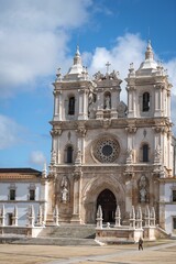 Fototapeta premium View of the historic Alcobasa Monastery, located in the mountains of Portugal