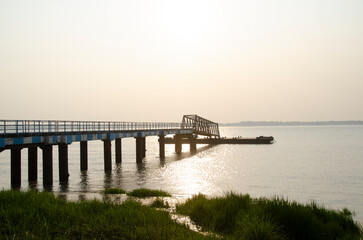 Fototapeta na wymiar jetty of gosaba sundarban west bengal