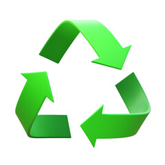 3d icon recycling symbol