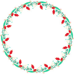 Christmas wreath,Transparency,Illustration