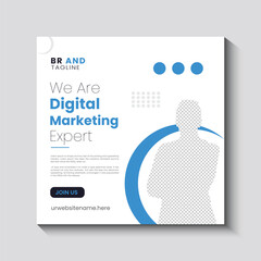 Digital marketing social media post and corporate web banner template