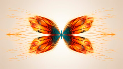 A abstract minimalist of a delicate butterfly wing.