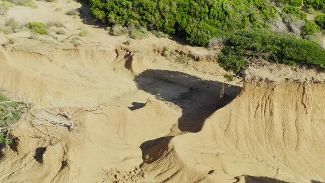 Geological sandstone formations on the Lopar peninsula, Rab Island, Croatia