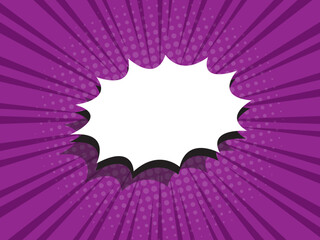 abstract comic book, pop art cartoon background with blank speech bubble