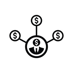 Business network icon.