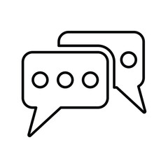 Chat Text Icon. Line, outline symbol.