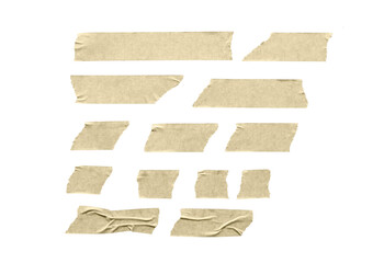 Fototapeta strips of ripped  textured adhesive kraft paper obraz
