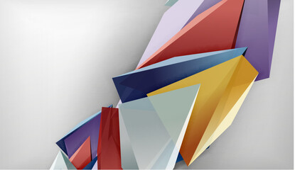 3D triangle vector abstract background. Business or technology design for wallpaper, banner, background, landing page, wall art, invitation, prints