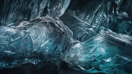  a group of ice formations that look like they have been frozen.  generative ai
