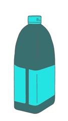 Chemical clean bottle. House cleaning tools