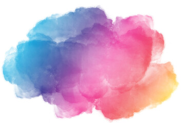 watercolor color full background. watercolor background with clouds. rainbow color - obrazy, fototapety, plakaty