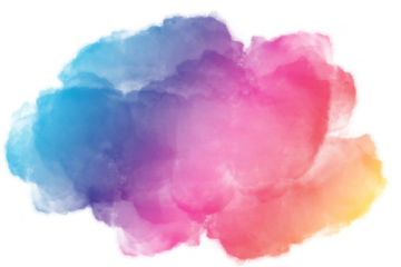 watercolor color full background. watercolor background with clouds. rainbow color