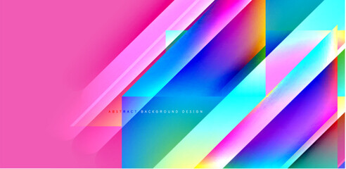 Dynamic bright lines abstract background, stripes with fluid colors, liquid gradients. Vector Illustration For Wallpaper, Banner, Background, Card, Book Illustration, landing page