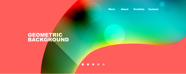 Circle, flowing shape composition geometric abstract background. Vector Illustration For Wallpaper, Banner, Background, Card, Book Illustration, landing page