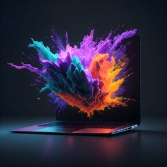 Farbexplosion Laptop