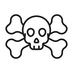 Crossbones and skull death icon.