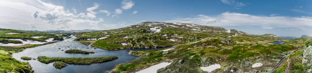 Fototapeta na wymiar Hochebene Hardangervidda in Norwegen