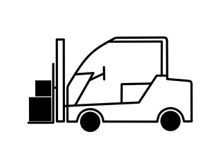 forklift vector with trendy design