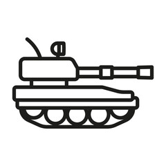 Military tank icon. Icon heavy vehicle for armed forces