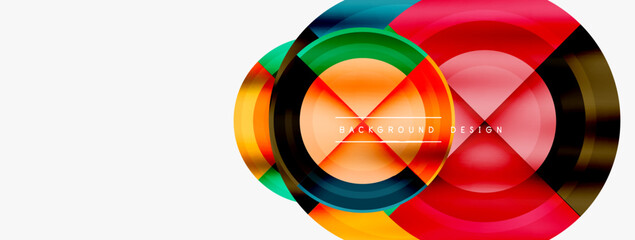 Creative circle geometric abstract background