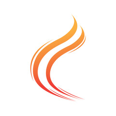 Hair wave logo vector icon illustration design