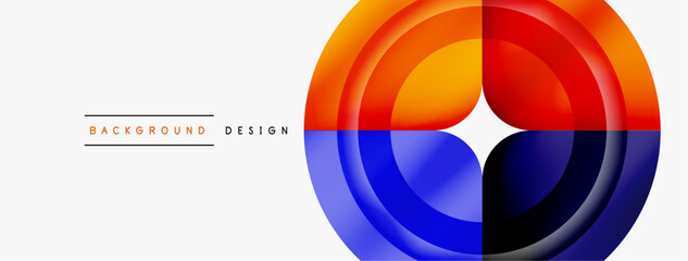 Obraz premium Circle abstract background. Wallpaper, banner, background, landing page, wall art, invitation, print, poster