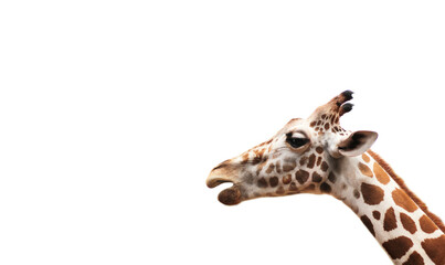 giraffe isolated on a white background.