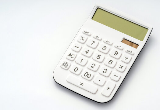 白い電卓　計算機
