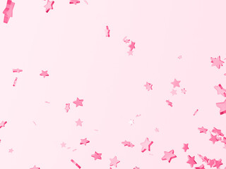 Small pink translucent stars scattered in a pretty pink space.