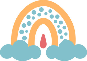 Cute Boho Rainbow Illustration