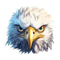 Obraz premium Eagle in watercolor style on a white background. Generative AI