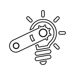 Idea Generate icon. Line, outline design.