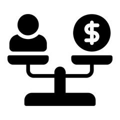 inequality glyph icon