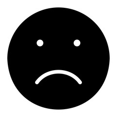 sad glyph icon