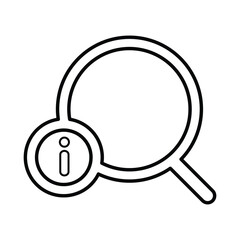 Search Info. Line, outline design.