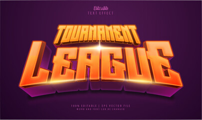 tournament league  editable text effect style 3d theme sport.